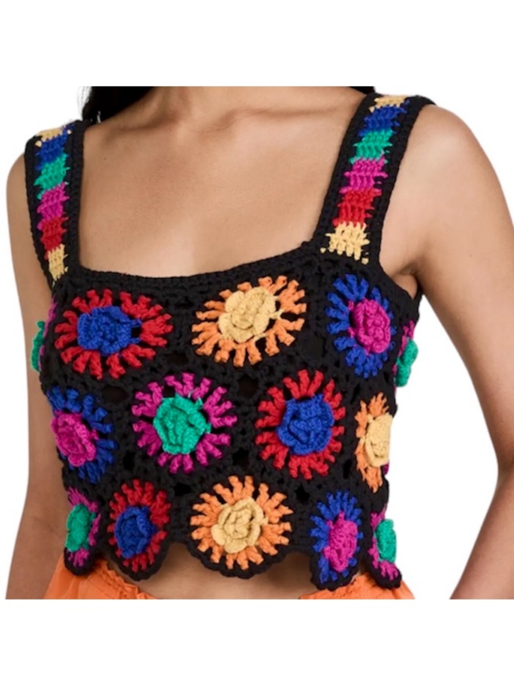 Farm Rio Crochet Crop Top - Medium - NWT